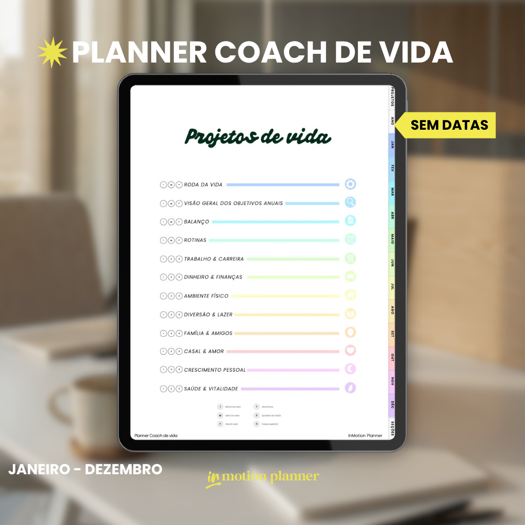 Planner Coach de Vida (Portugais)