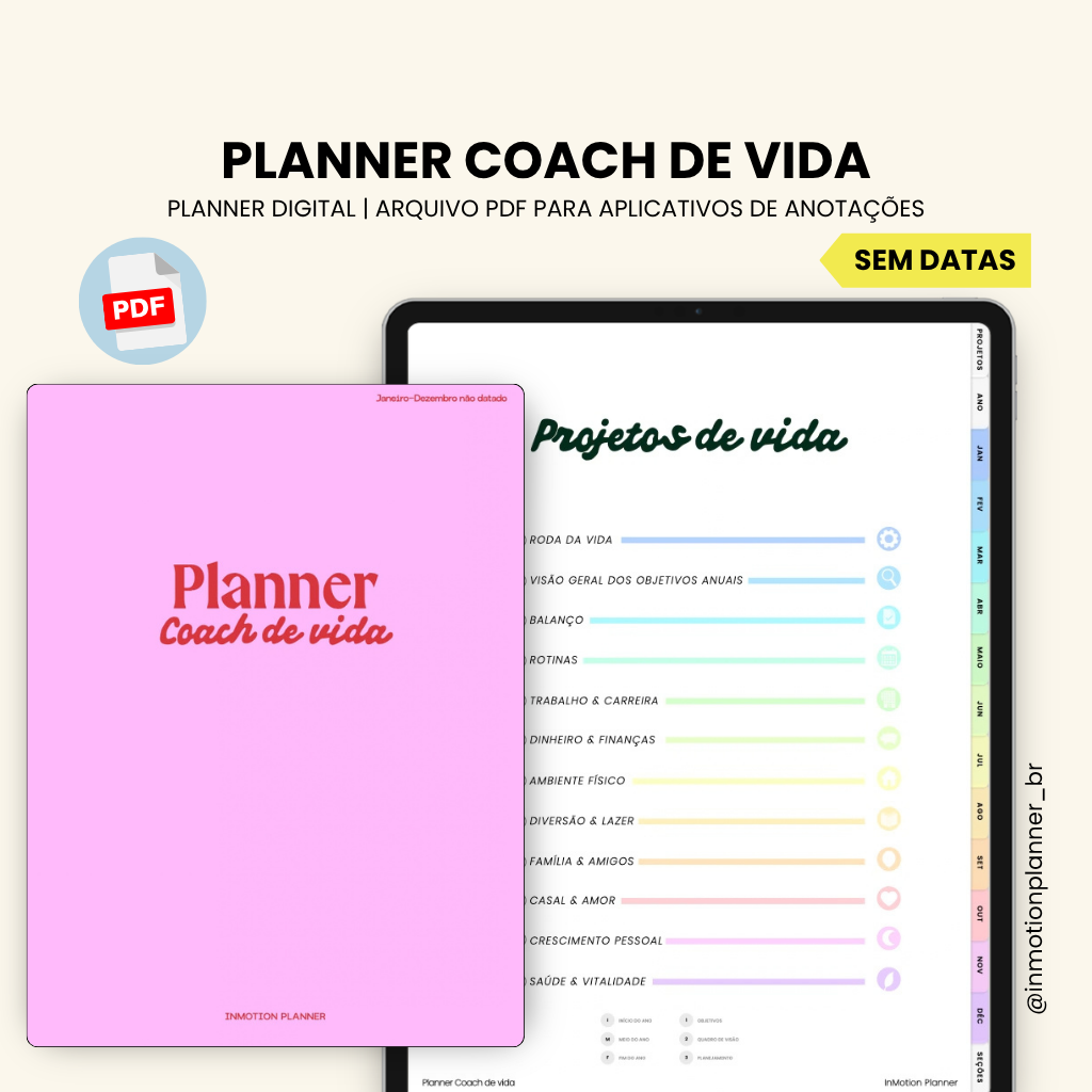 Planner Coach de Vida (Portugais)