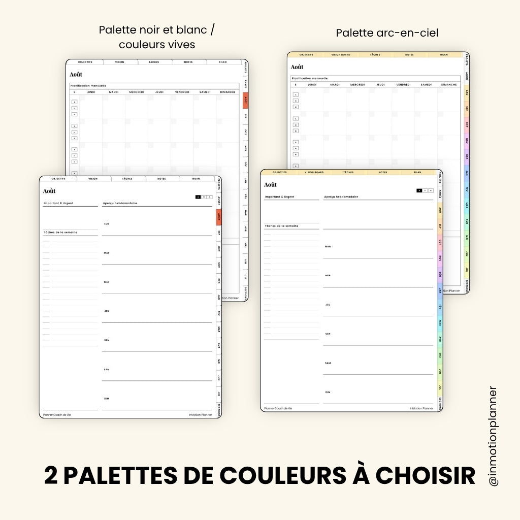 Planner Coach de Vie | Août-Juillet