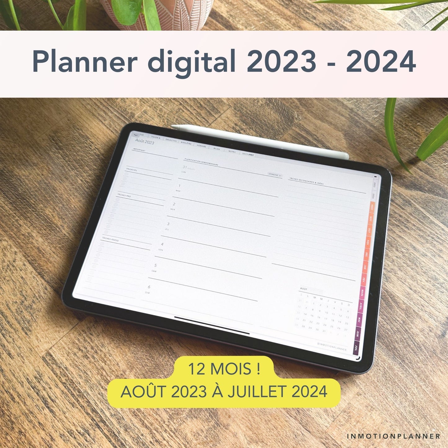 2023 - 2024 Planner digital horizontal