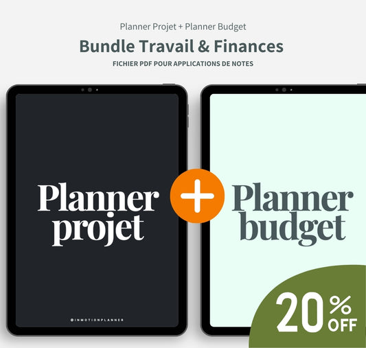 Bundle Travail & Finances (Planner Projet + Planner Budget)