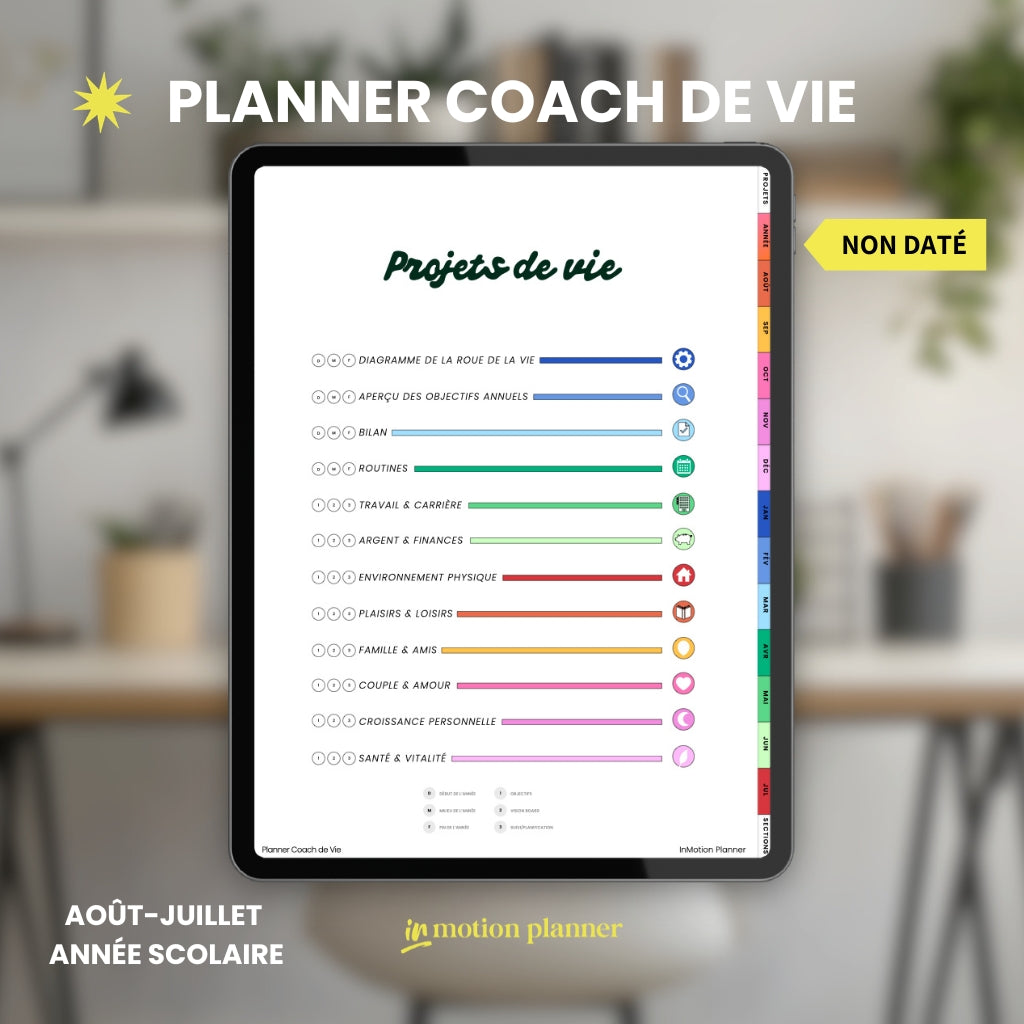 Planner Coach de Vie | Août-Juillet