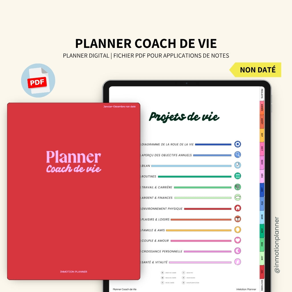 Planner Coach de Vie | Août-Juillet