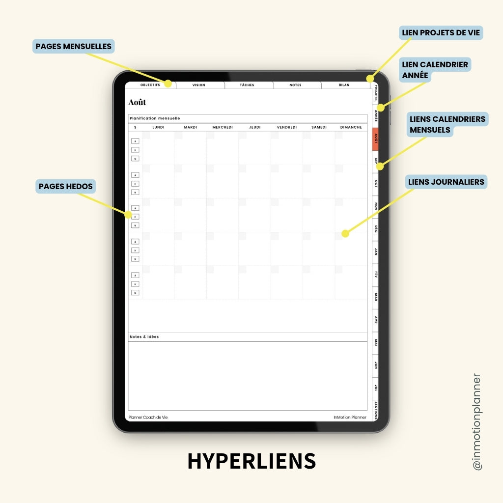 Planner Coach de Vie | Août-Juillet
