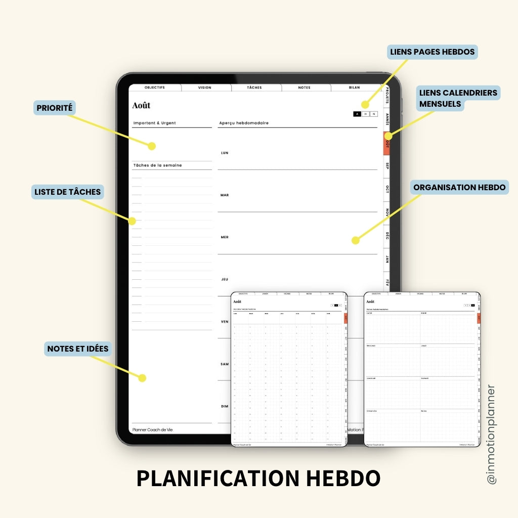 Planner Coach de Vie | Août-Juillet