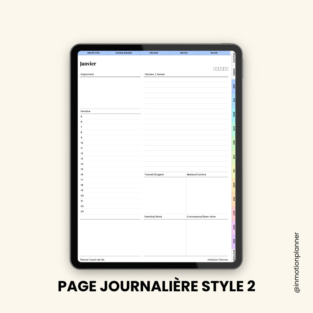 Planner Coach de Vie | Jan-Déc