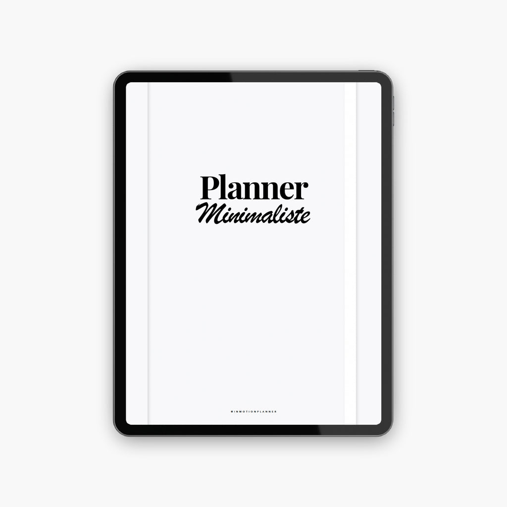 Planner Minimaliste non daté - 52 semaines
