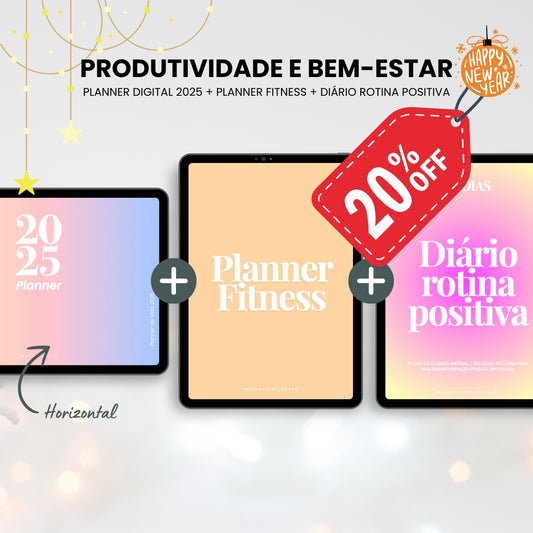 Bundle Produtividade e Bem-Estar - 2025 Horizontal (Portugais)