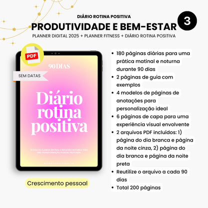 Bundle Produtividade e Bem-Estar - 2025 Vertical (Portugais)