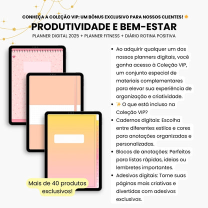 Bundle Produtividade e Bem-Estar - 2025 Vertical (Portugais)