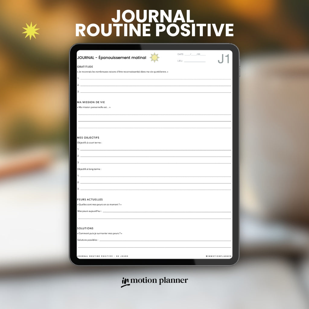 Journal Routine Positive - 90 jours