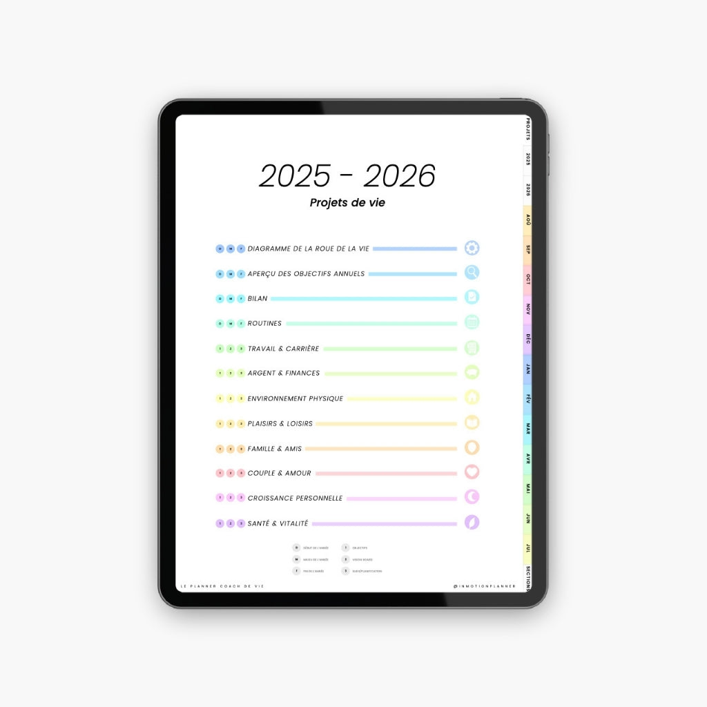 2025-2026 Planner digital - Le Planner Coach de Vie - Vertical