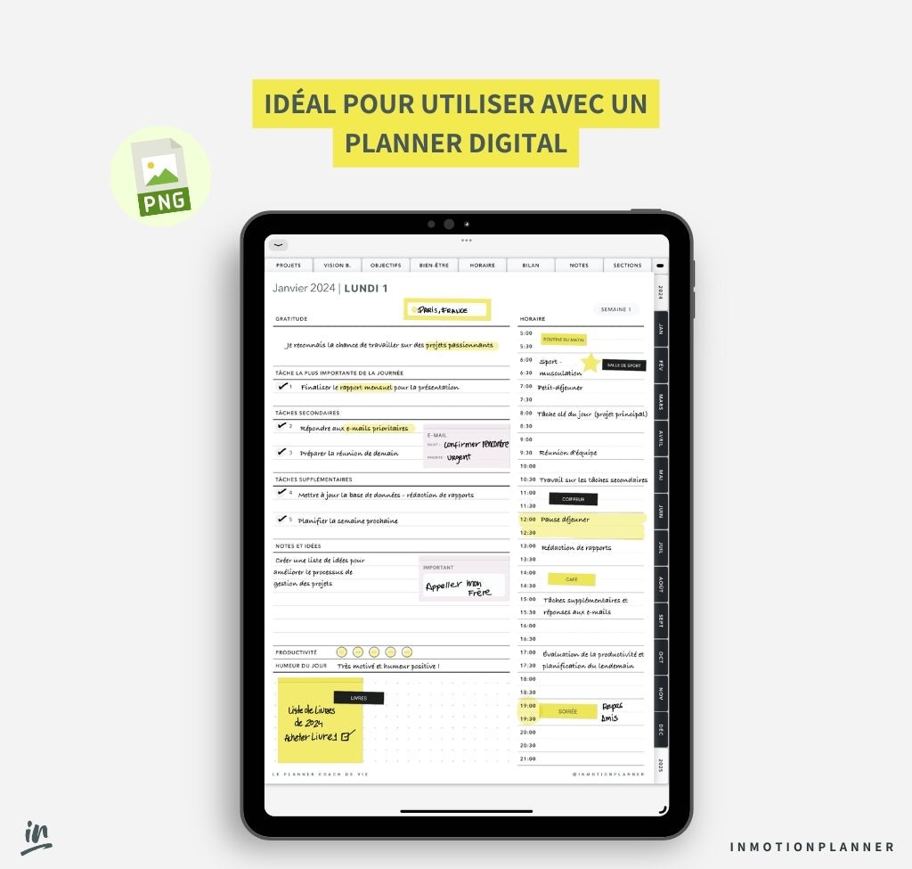 Autocollants numériques du quotidien - InMotion Planner