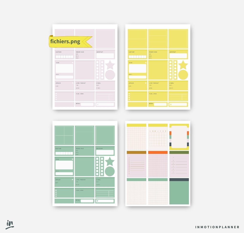 Autocollants numériques du quotidien - InMotion Planner