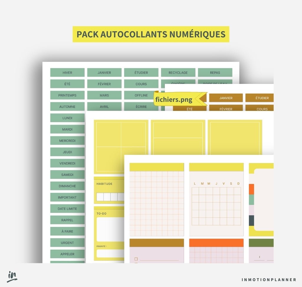 Autocollants numériques du quotidien - InMotion Planner