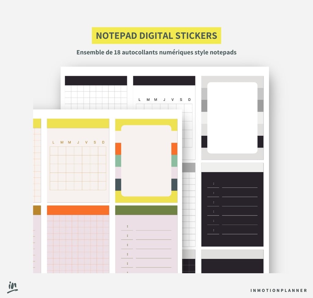 Autocollants numériques du quotidien - InMotion Planner