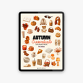 34 digital stickers autumn, style emoji 3D réaliste