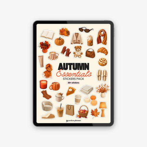 34 digital stickers autumn, style emoji 3D réaliste