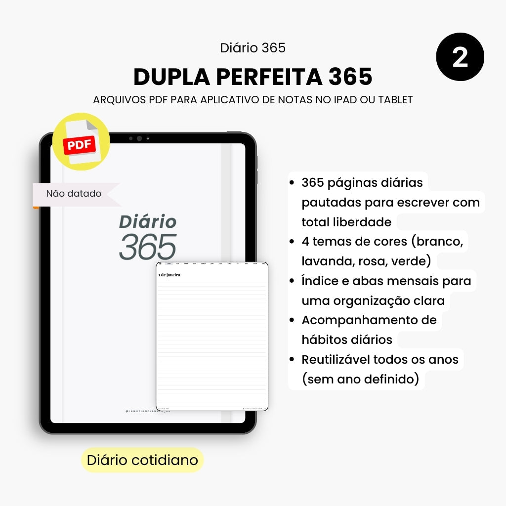 Bundle Dupla Perfeita 365 (Portugais) - InMotion Planner