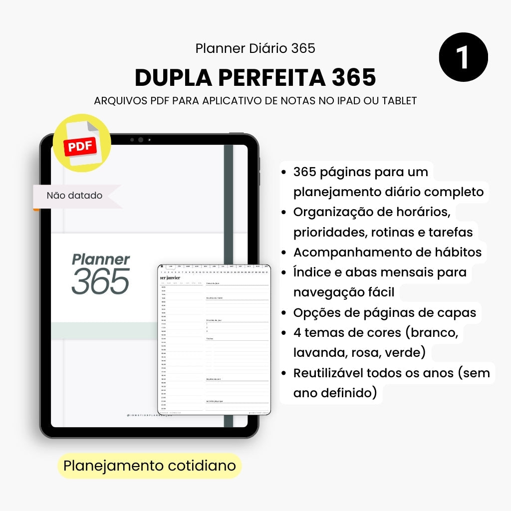 Bundle Dupla Perfeita 365 (Portugais) - InMotion Planner