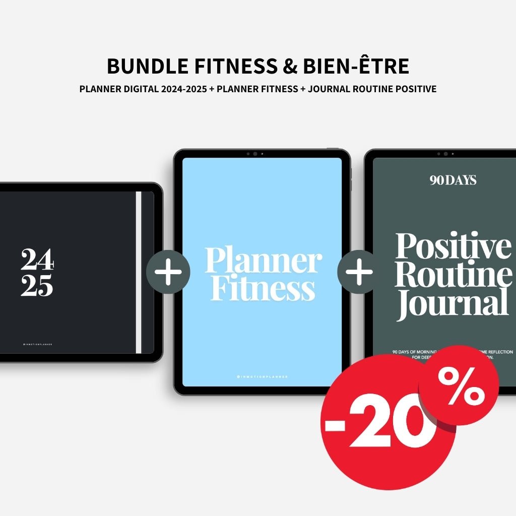 Bundle Fitness & Bien - être (2024 - 2025 Horizontal) - InMotion Planner