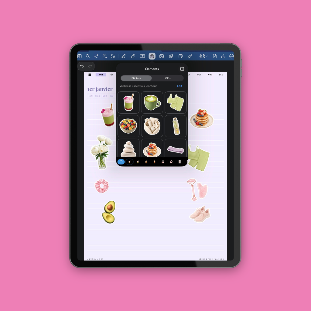 Digital Stickers Wellness Essentials