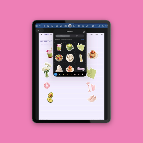 Digital Stickers Wellness Essentials