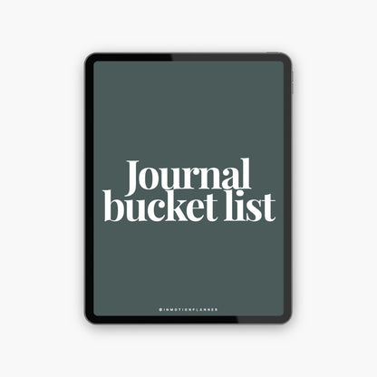 Journal Bucket List - InMotion Planner