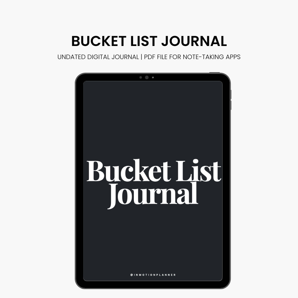 Journal Bucket List - InMotion Planner