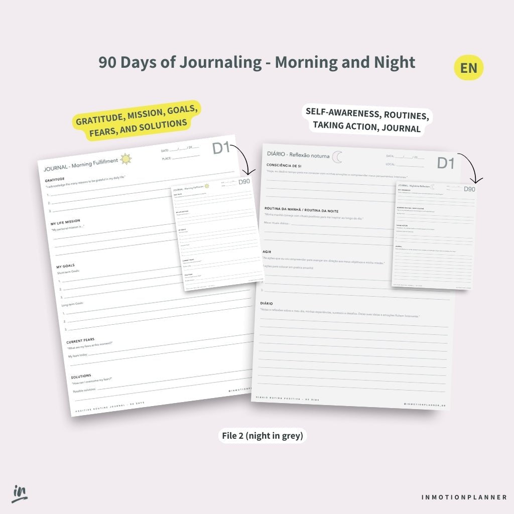 Journal Routine Positive - 90 jours - InMotion Planner