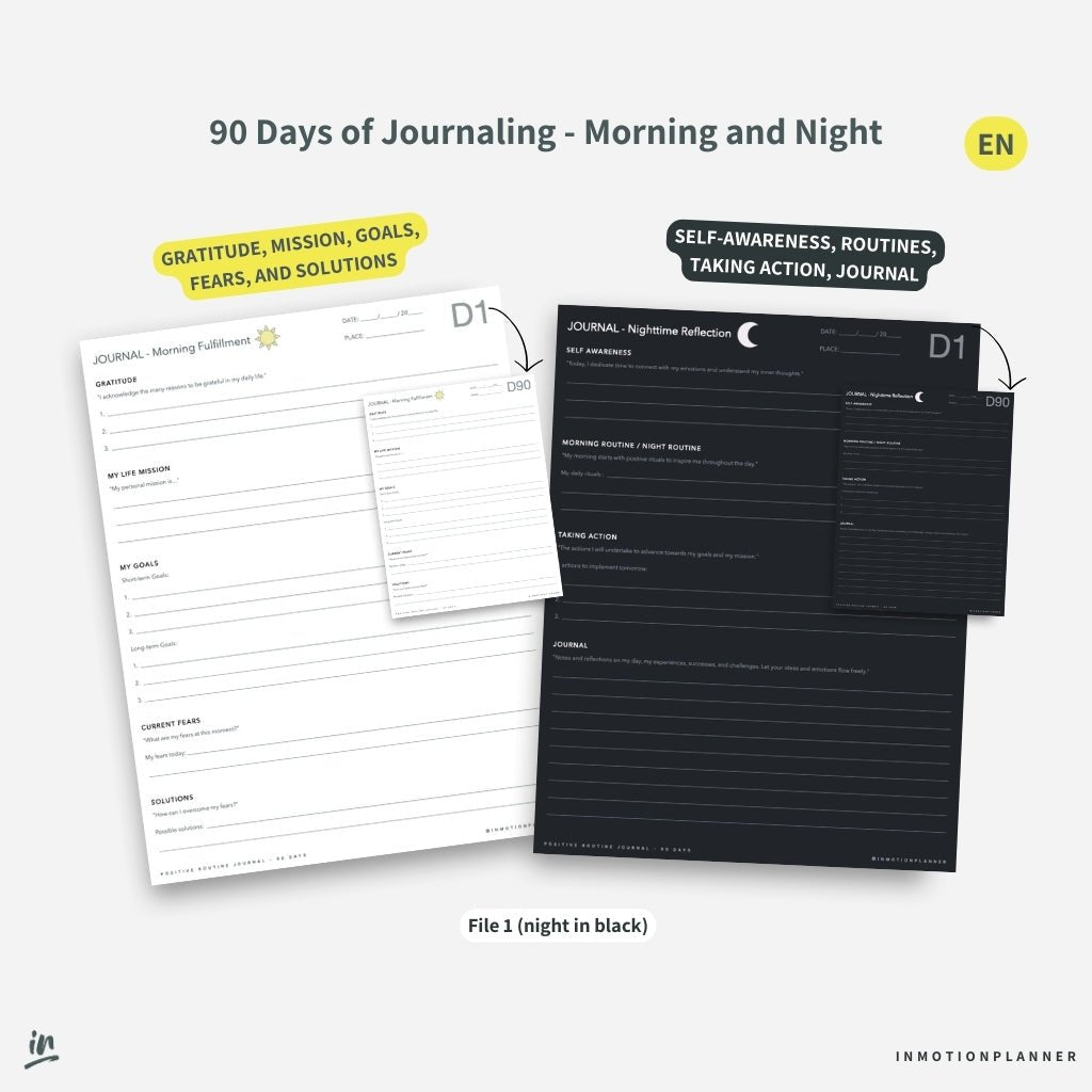 Journal Routine Positive - 90 jours - InMotion Planner