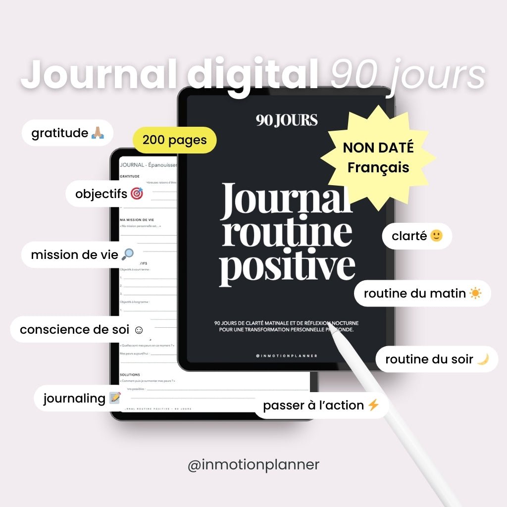 Journal Routine Positive - 90 jours - InMotion Planner