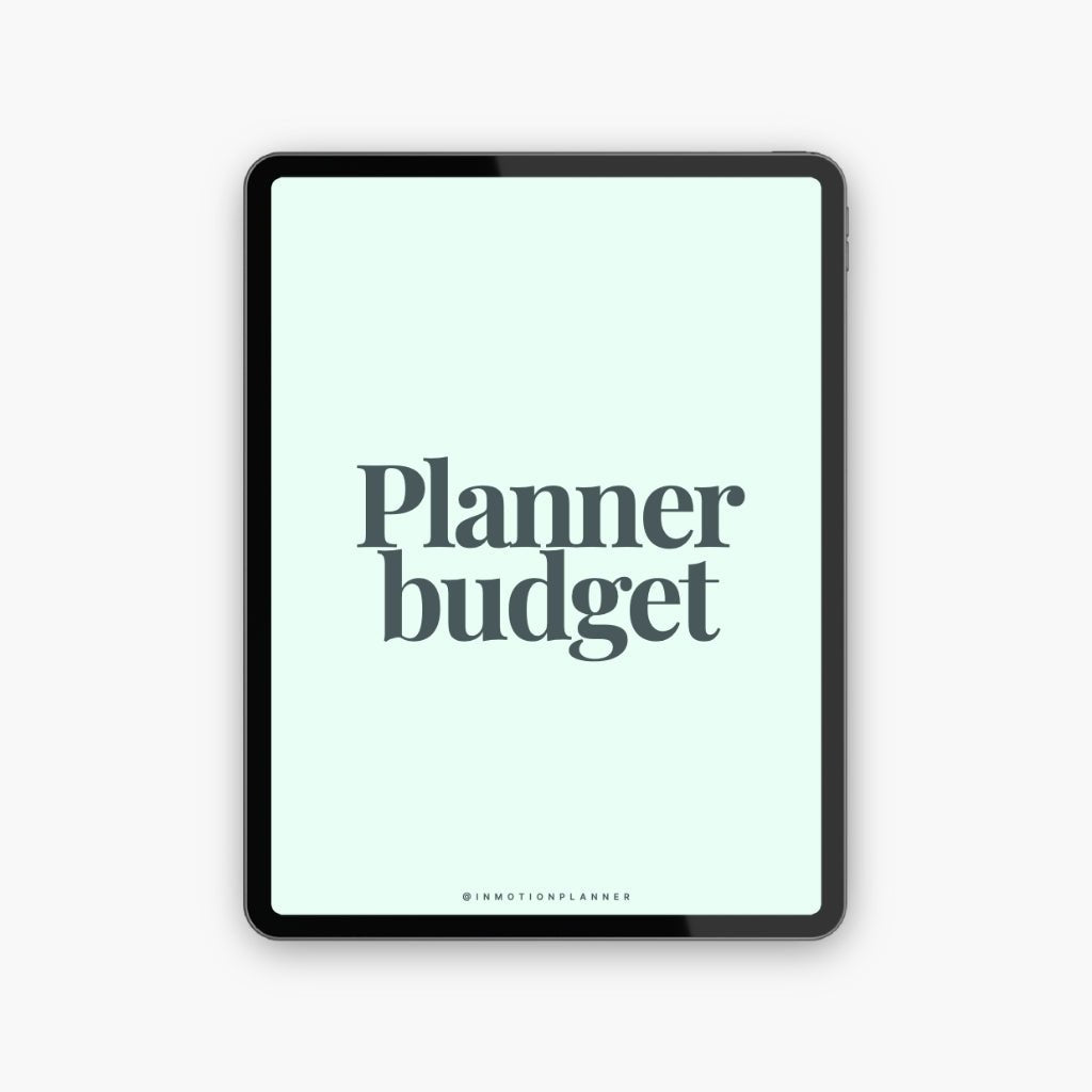 Planner Budget - InMotion Planner