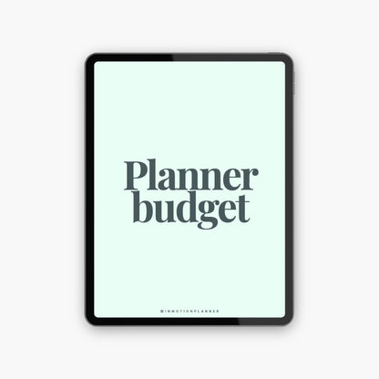 Planner Budget - InMotion Planner