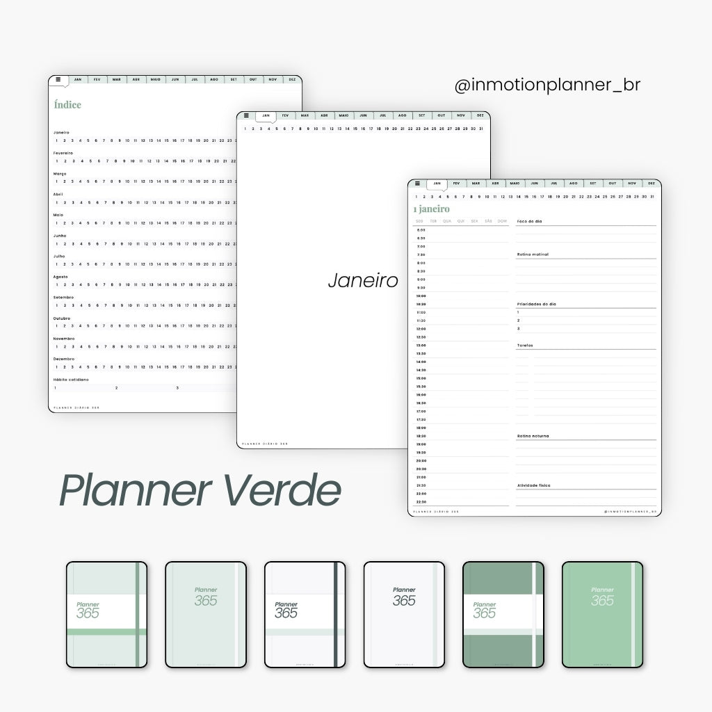 Planner Diário 365 (Portugais) - InMotion Planner