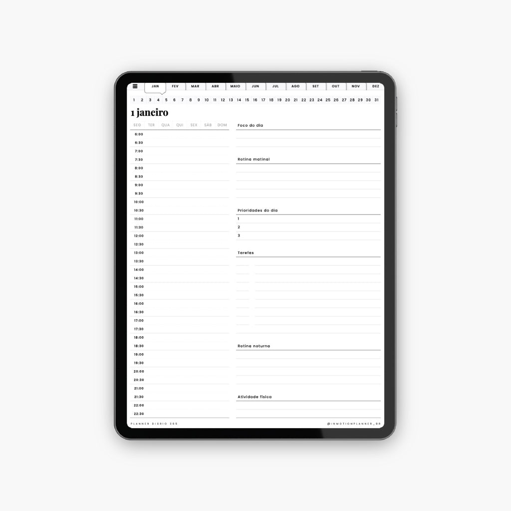 Planner Diário 365 (Portugais) - InMotion Planner