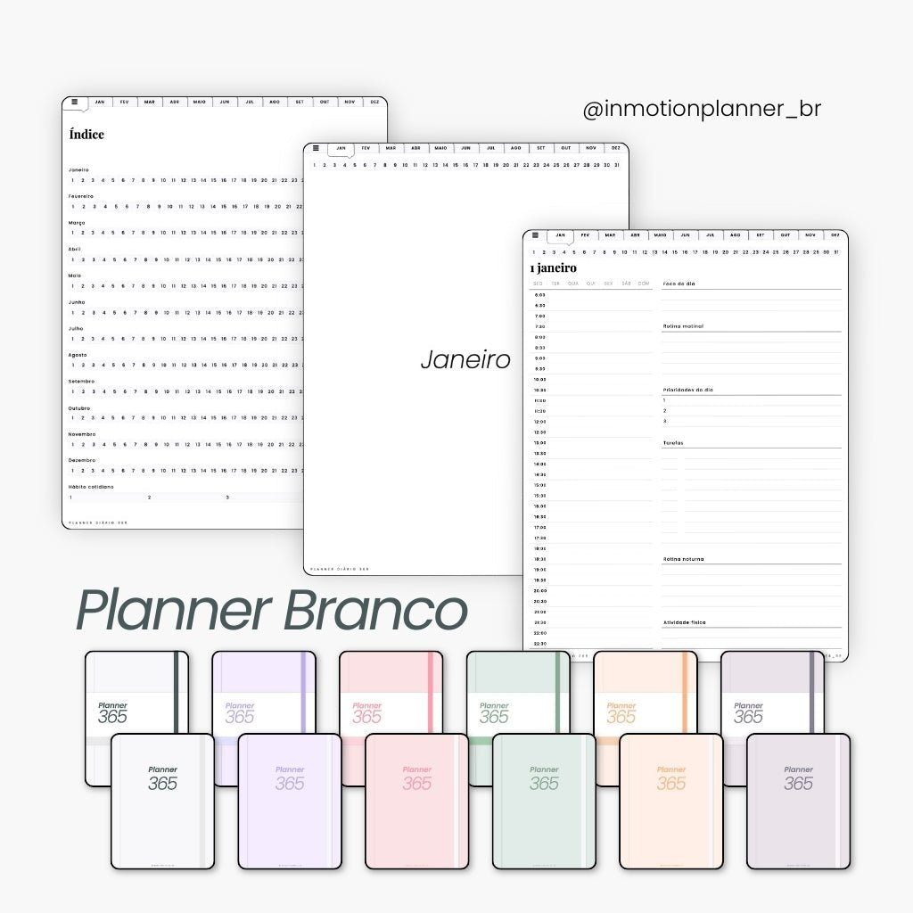 Planner Diário 365 (Portugais) - InMotion Planner