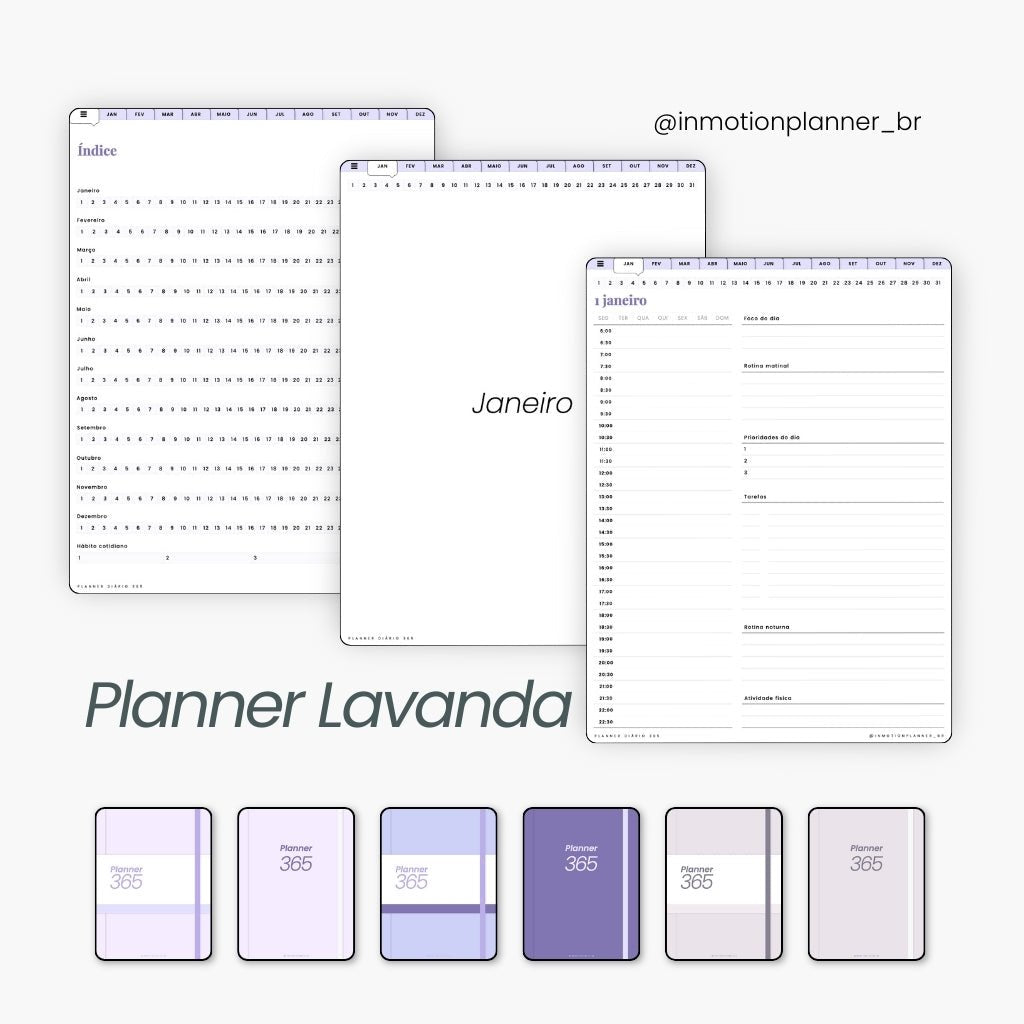 Planner Diário 365 (Portugais) - InMotion Planner