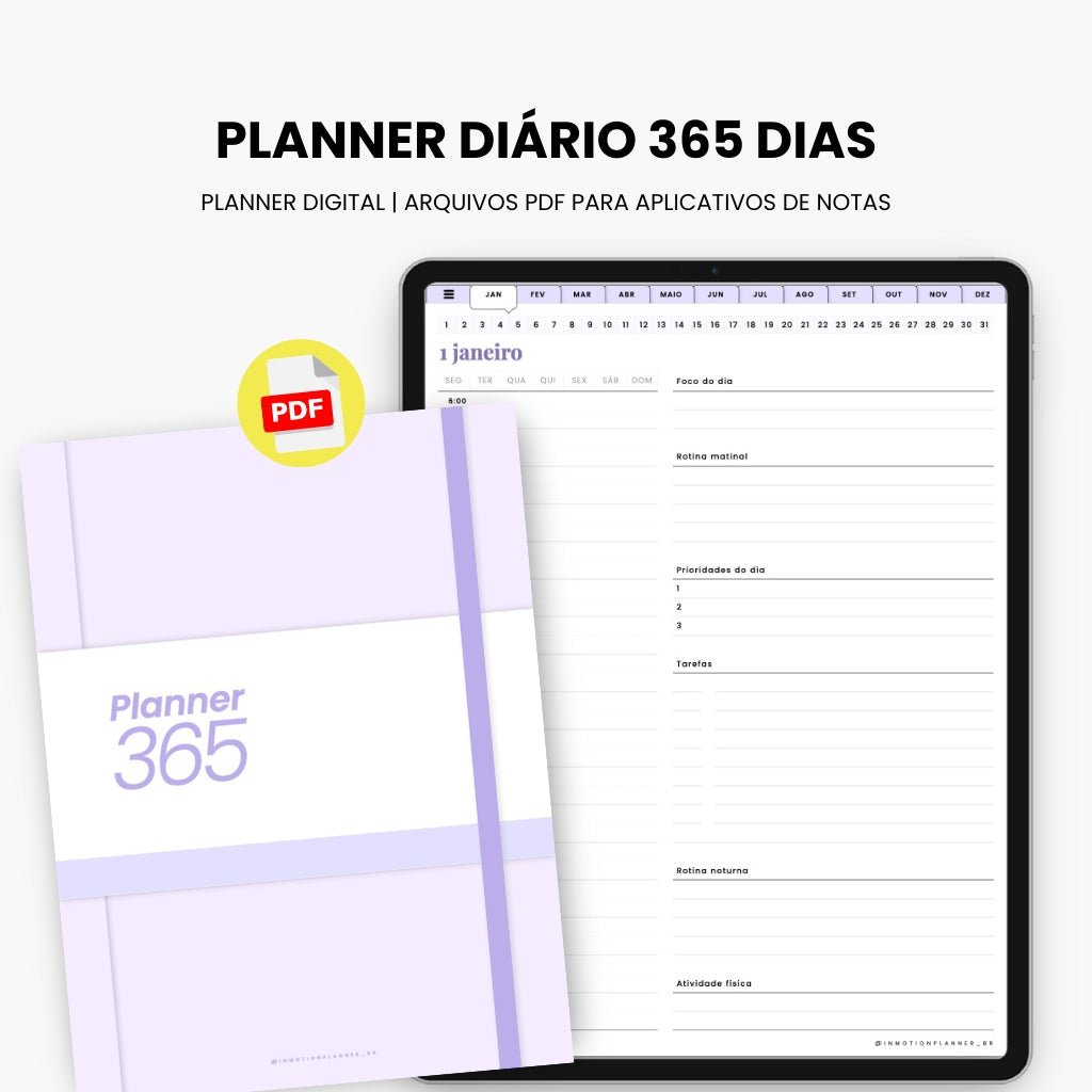 Planner Diário 365 (Portugais) - InMotion Planner