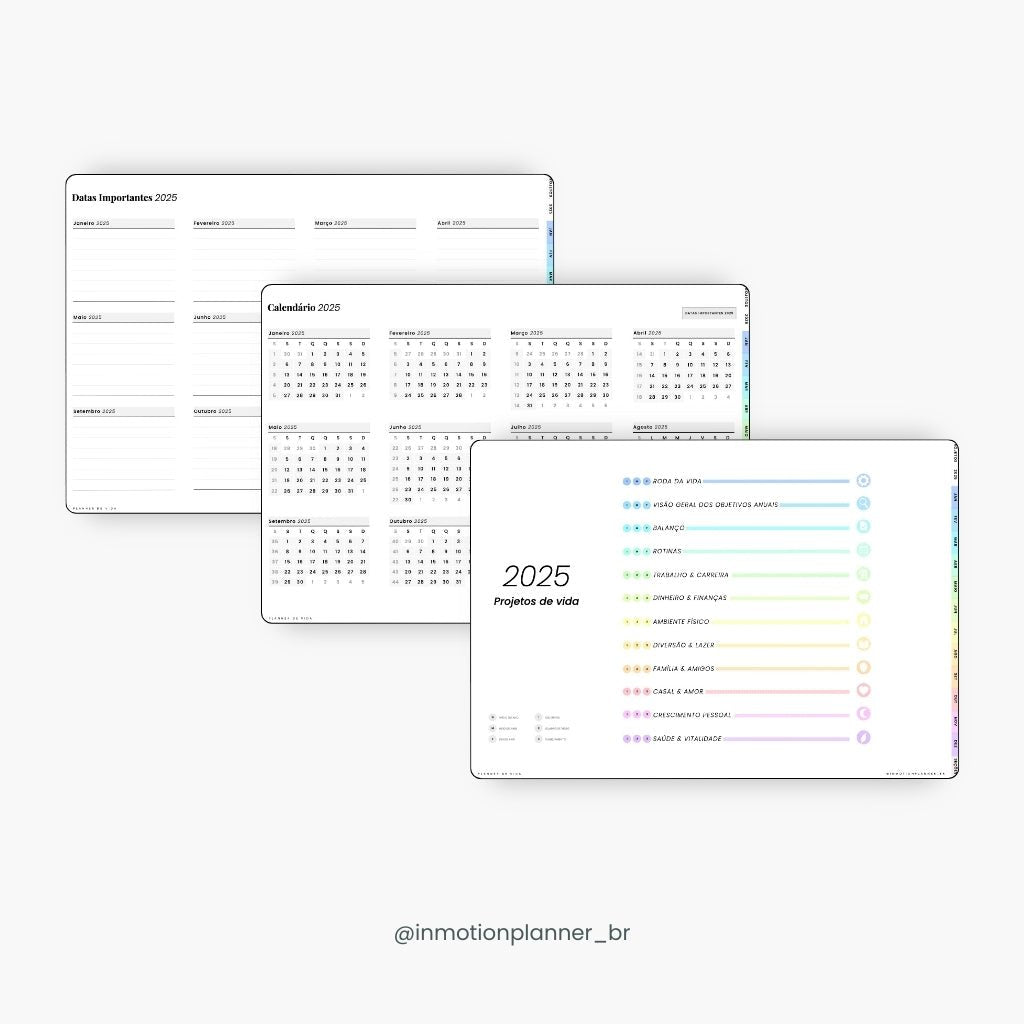 Planner digital 2025 - Planner de Vida - Horizontal - InMotion Planner