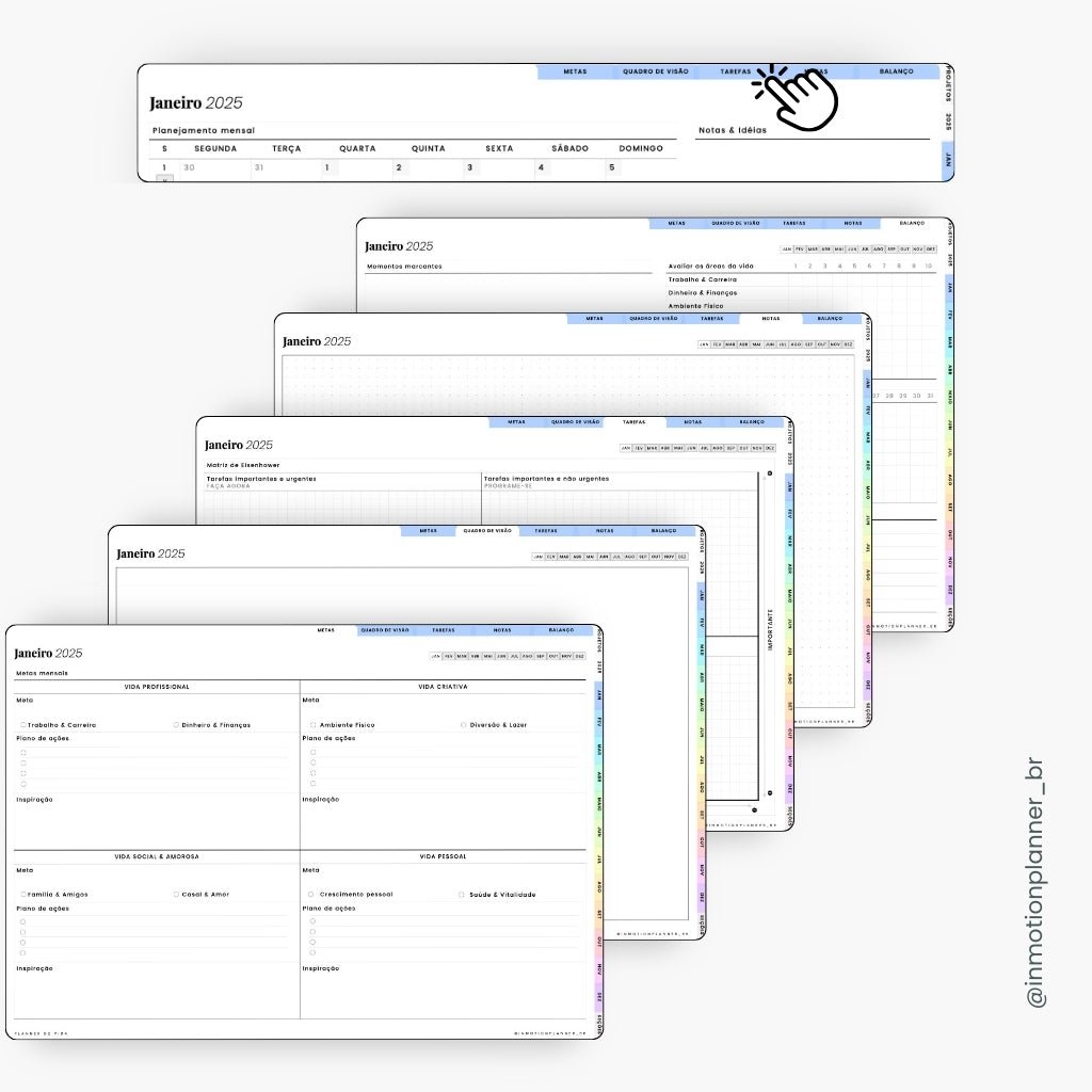 Planner digital 2025 - Planner de Vida - Horizontal - InMotion Planner