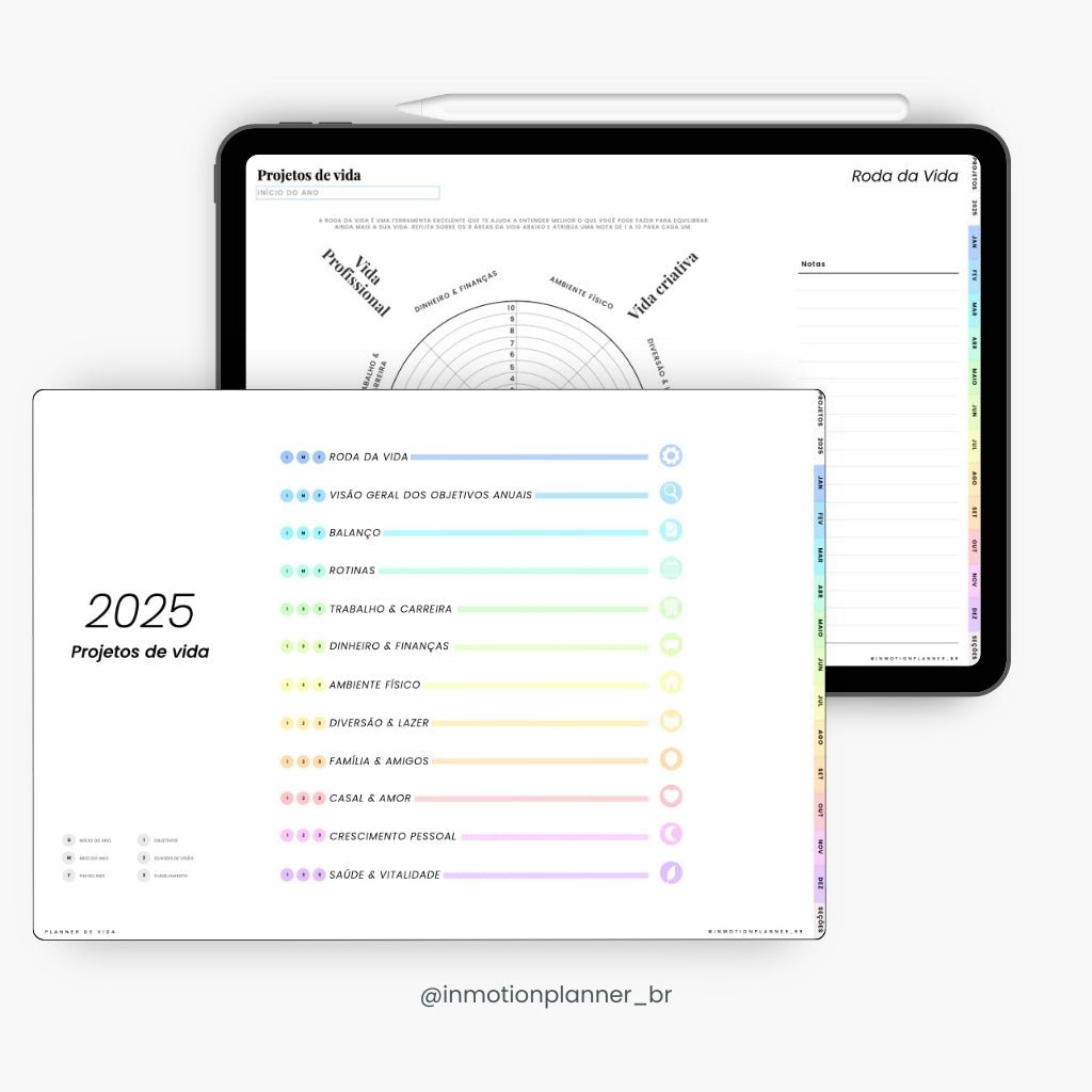 Planner digital 2025 - Planner de Vida - Horizontal - InMotion Planner