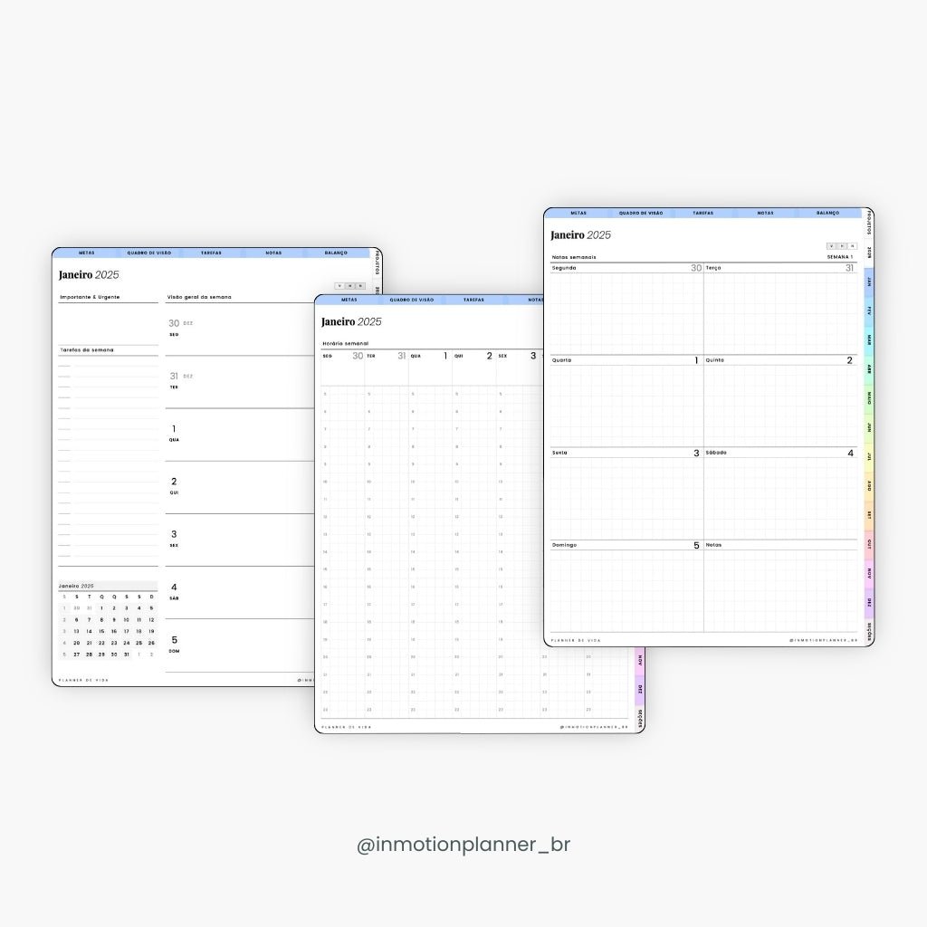 Planner digital 2025 - Planner de Vida - Vertical - InMotion Planner