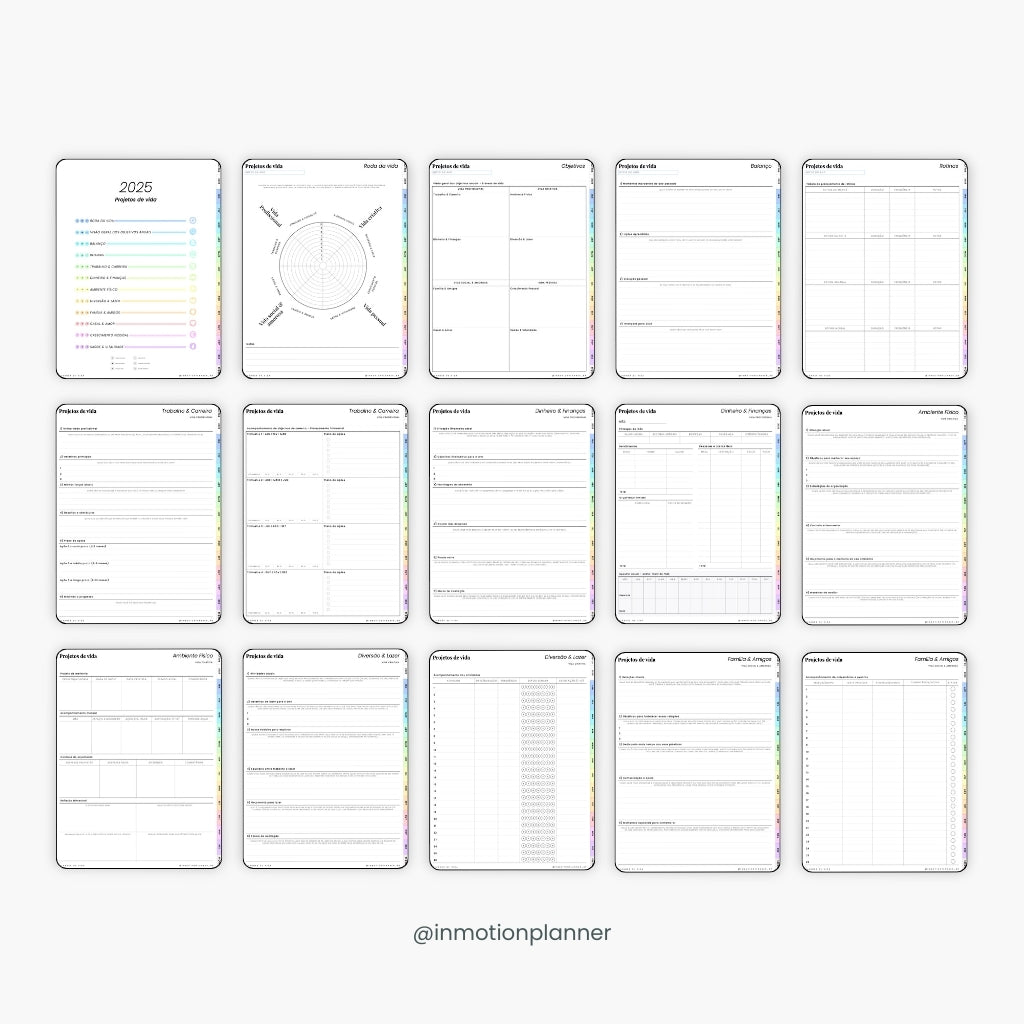 Planner digital 2025 - Planner de Vida - Vertical - InMotion Planner