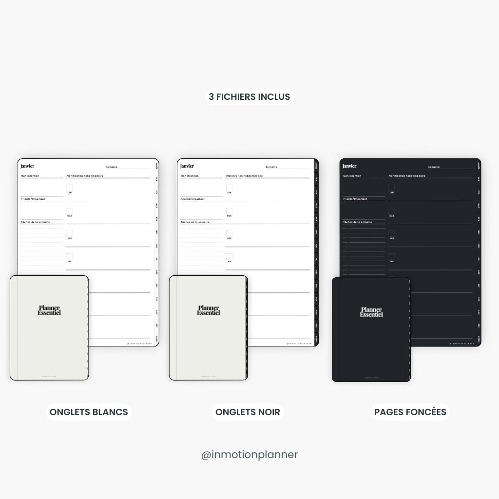 Planner digital Essentiel non daté - InMotion Planner