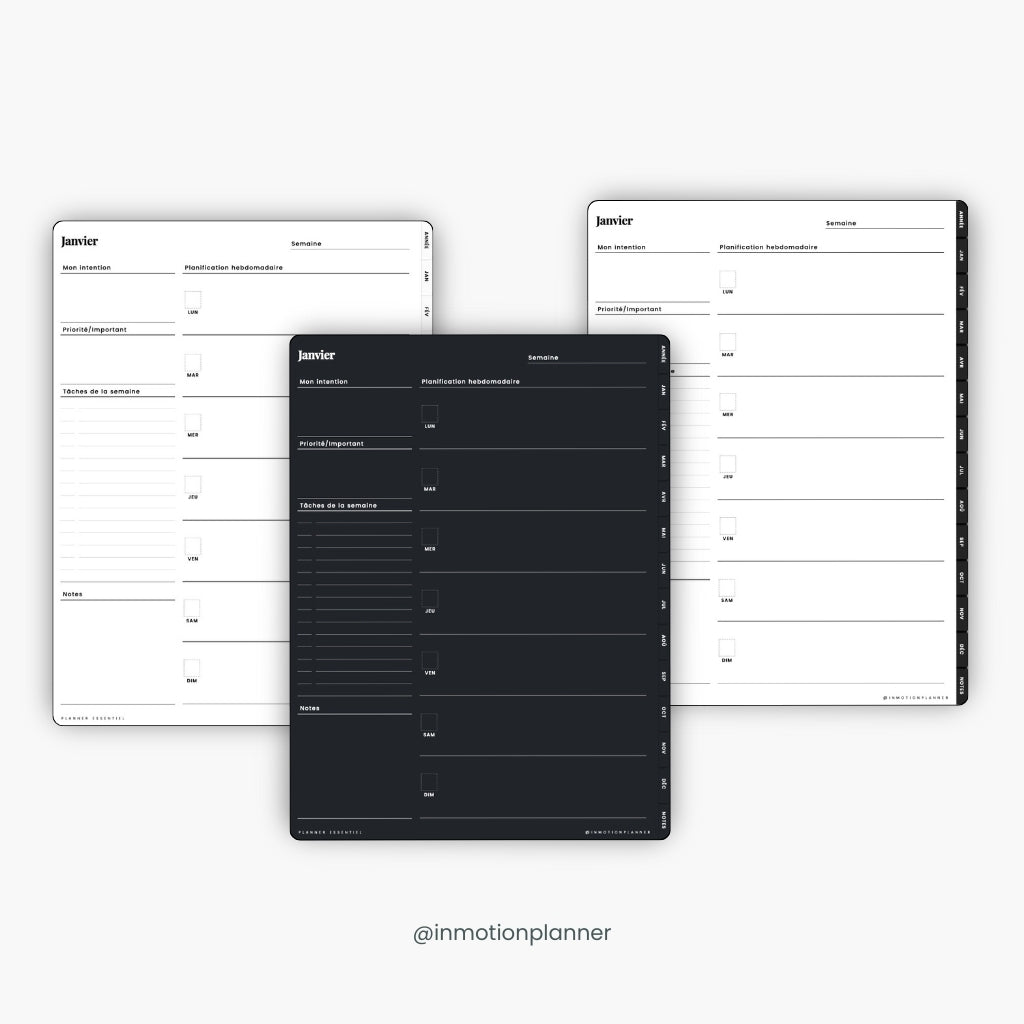Planner digital Essentiel non daté - InMotion Planner