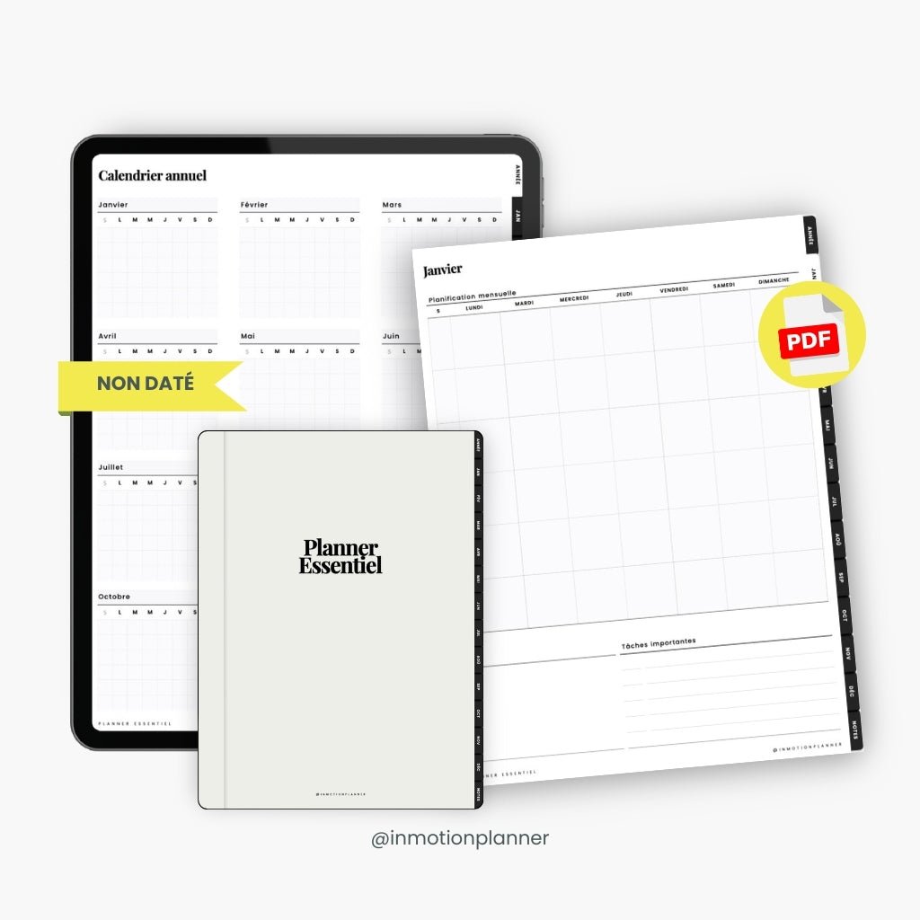 Planner digital Essentiel non daté - InMotion Planner