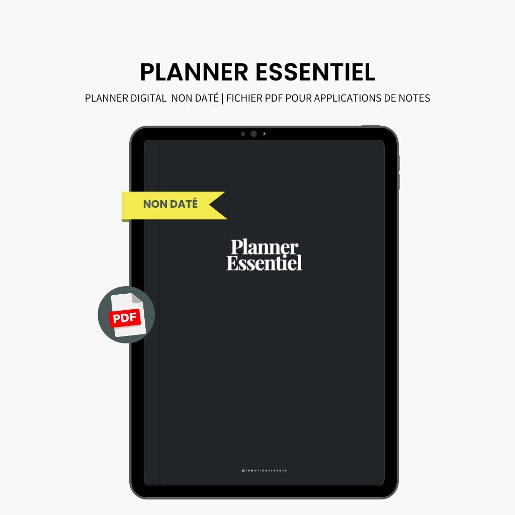 Planner digital Essentiel non daté - InMotion Planner