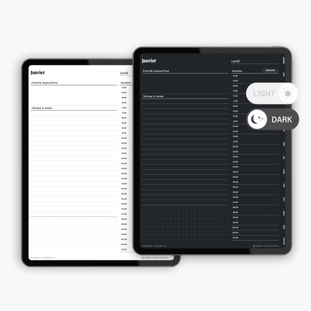 Planner digital Essentiel non daté - InMotion Planner