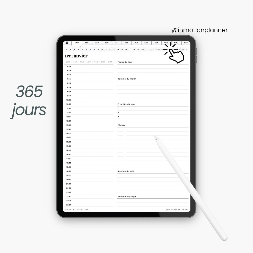 Planner digital Journalier 365 - InMotion Planner